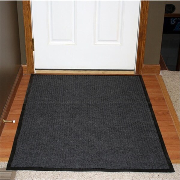 Ricki'S Rugs 613S0046CH 4 ft. W x 6 ft. L Spectra Rib Entrance Mat in Charcoal RI636669 - main